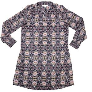 LOFT Smocked Sleeve Floral Shift Dress M